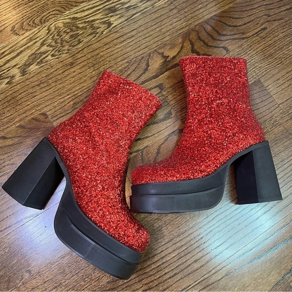Trickz N' Treatz Mystical Sparks Platform Boots   size 9